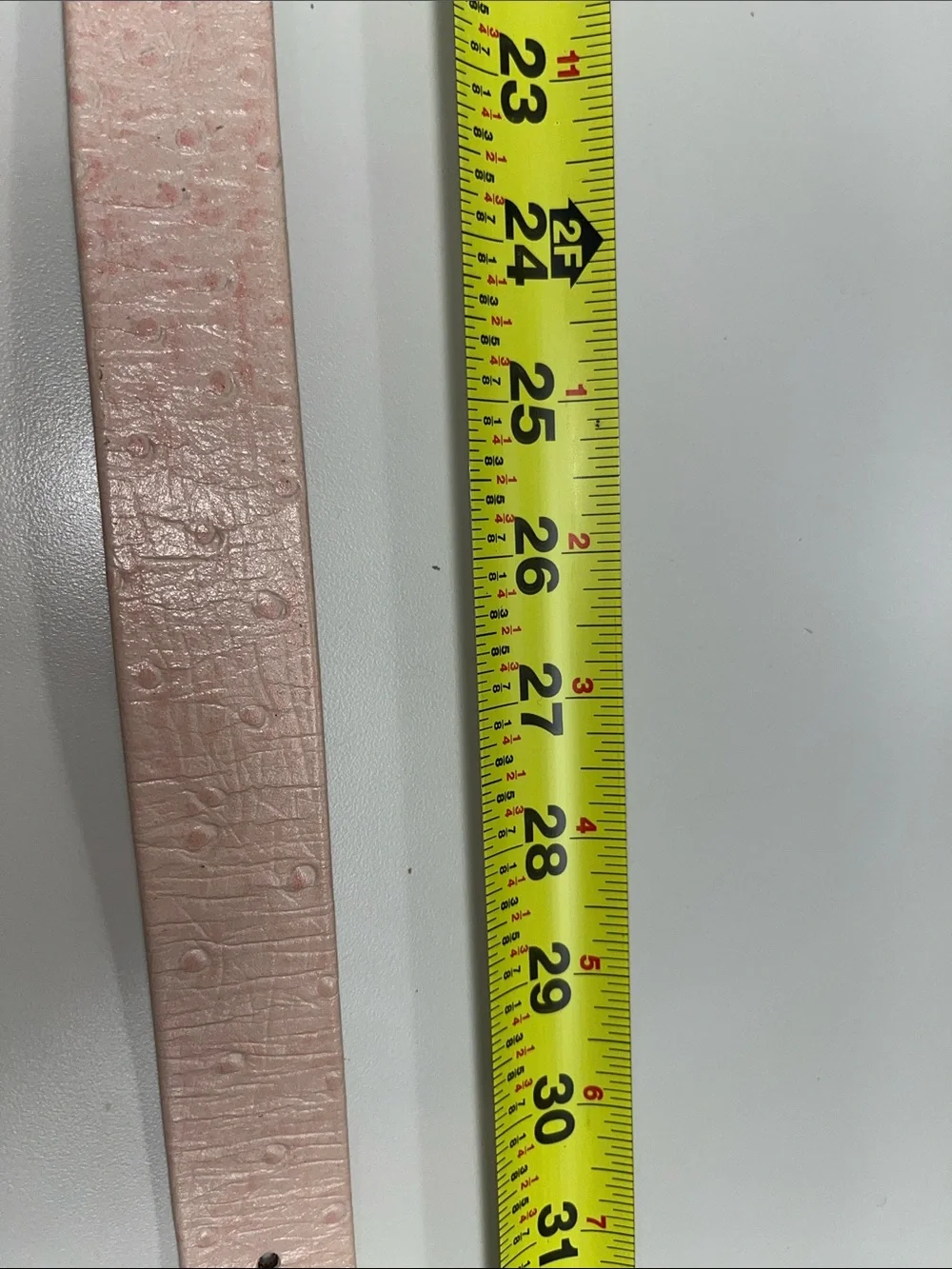 Carlisle Pink Textured Leather Belt with Gold Wavy Buckle